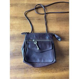 Fossil vintage crossbody brown bag‎